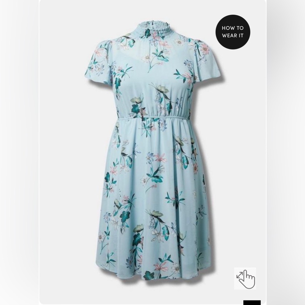 Torrid Floral Chiffon Dress
